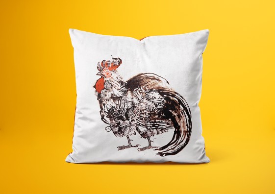 کاور کوسن مربع طرح خروس