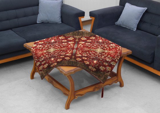 رومیزی مربع طرح گلنار