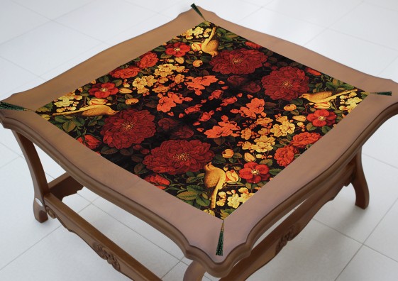 رومیزی مربع طرح نغمه 