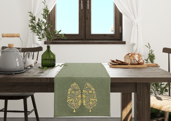 رانر بلند طرح درخت و سیمرغ