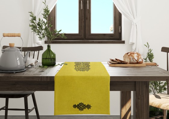 رانر بلند طرح سوزن دوزی 