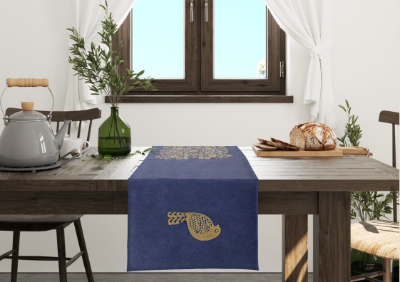 رانر بلند طرح گل و مرغ