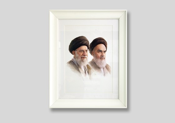 قاب پرتره امام و رهبر شهید